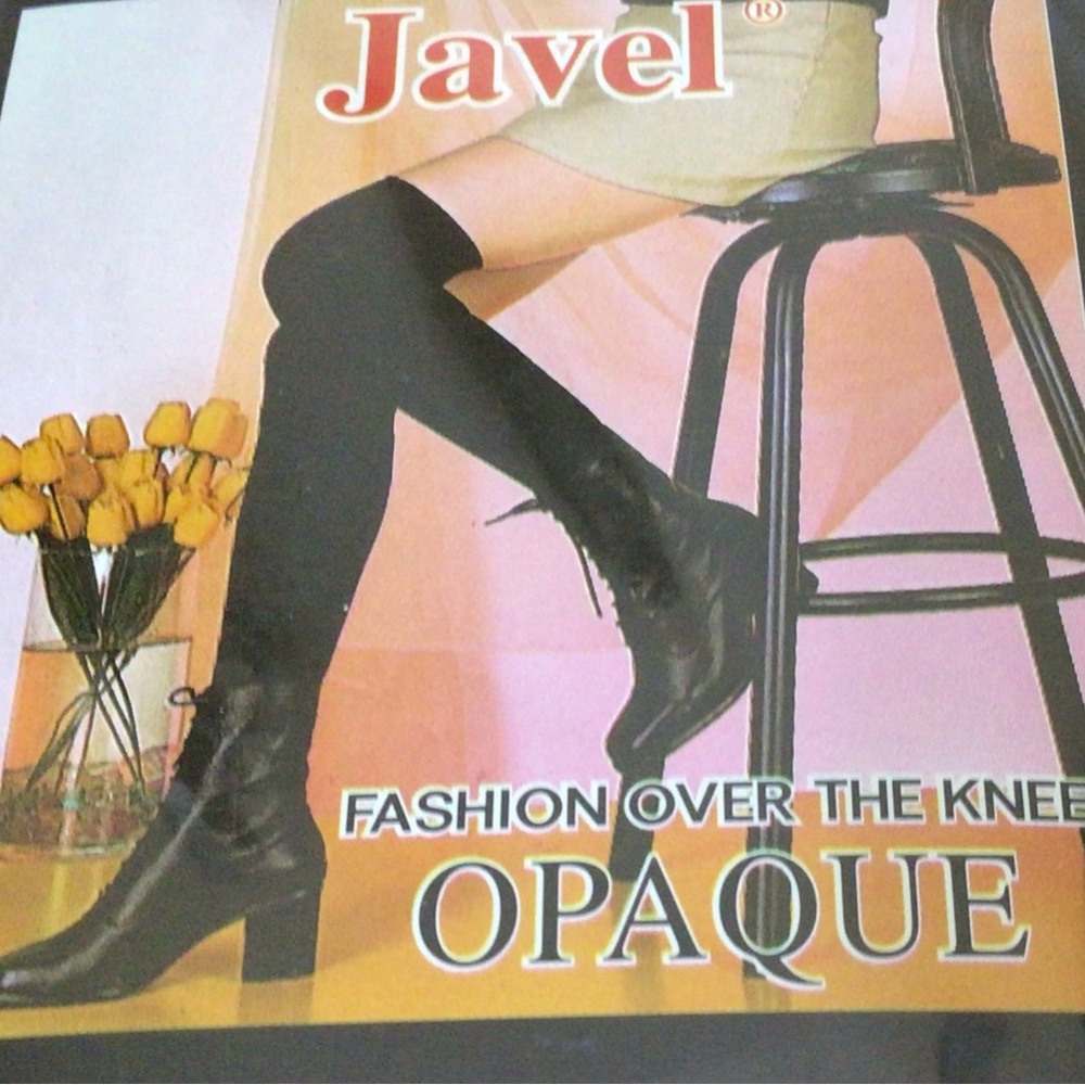 Ladies 4 pairs javel over the knee opaque stockings